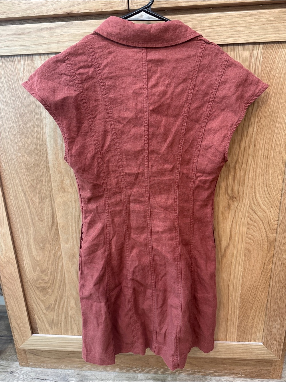 Universal Thread Rust Button-Front Mini Dress - Picture 6 of 6